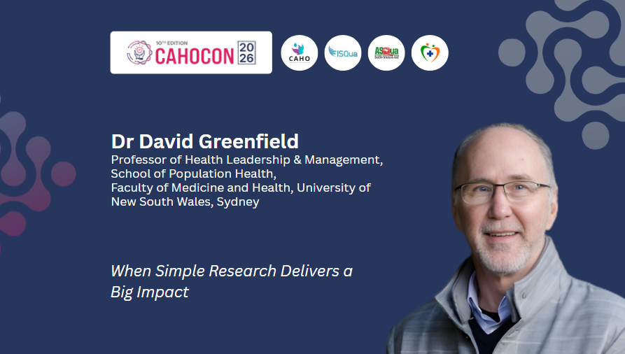 CAHOCON 2026-Research that Matters—Simple | Scalable | Insightful-Dr David Greenfield